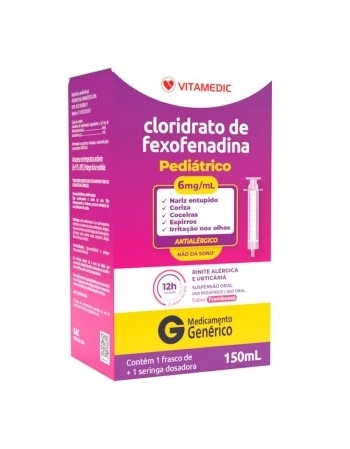 G.CLORIDRATO FEXOFENADINA 150ML SERINGA DOSAD PEDIATRICO