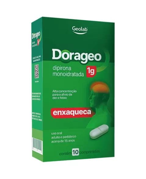 DORAGEO DIPIRONA MONIDRATADA 1G 10 CPR GEOLAB