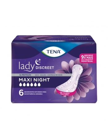 ABS TENA LADY DISCREET MAXI NIGTH 6 UND