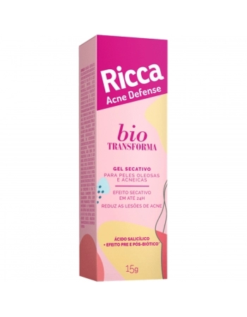 RICCA BIO TRANSFORMA GEL SECATIVO P/PELES OLEOSAS E ACNEICAS BELLIZ