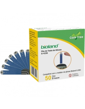 FITA TESTE DE GLICOSE G-423S CODE FREE BIOLAND