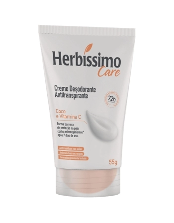 DESODORANTE CREME ANTIT COCO E VITAMINA C 72HR 55G HERBISSIMO