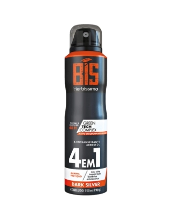 DESODORANTE AER DARK SILVER 4EM1 48HRS 150ML HERBISSIMO