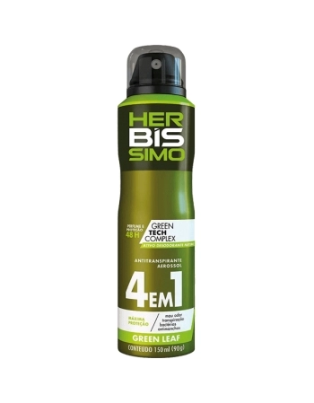 DESODORANTE AER GREEN LEAF 4EM1 48HRS 150ML HERBISSIMO