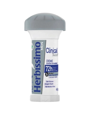 DESODORANTE CREME TWIST CLINICAL MEN 72HR 45G HERBISSIMO