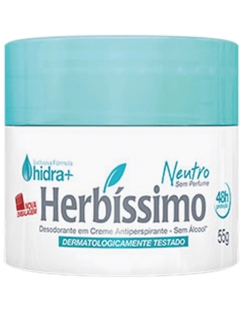 DESODORANTE CREME NEUTRO 48HR 55G HERBISSIMO