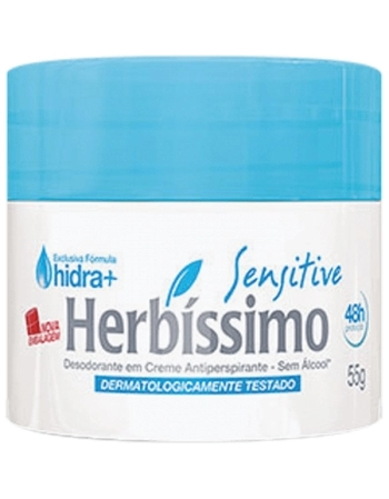 DESODORANTE CREME SENSITIVE 48HR 55G HERBISSIMO