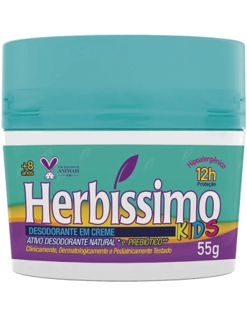 DESODORANTE CREME HIPOALERGENICO KIDS 12HR 55G HERBISSIMO