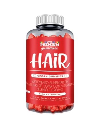 HAIR GUMMIES C/60 GOMAS MORANGO VITA PREMIUM