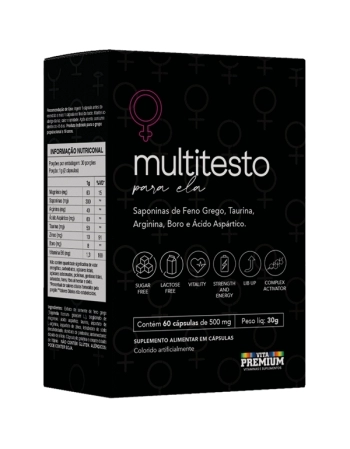MULTITESTO 500MG C/60 PARA ELA VITA PREMIUM