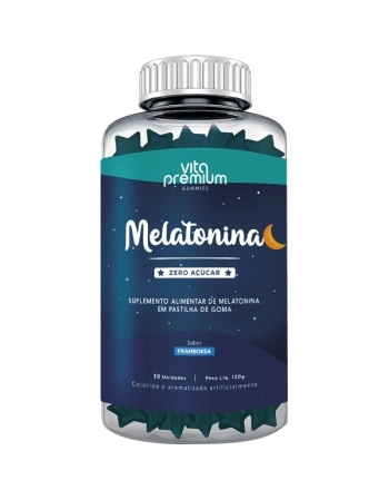 GUMMIES MELATONINA C/30 GOMAS FRAMBROESA ZERO ACUCAR VITA PREMIUM