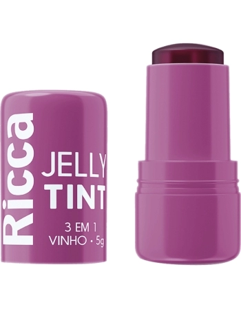 RICCA BASTAO BATOM/BLUSH/SOMBRA VINHO 3EM 1 5GR BELLIZ