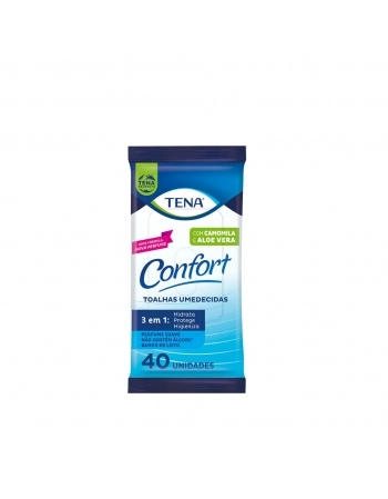 TENA CONFORT TOALHA UMED CAMOMILA E ALOE VERA 40UND ESSITY