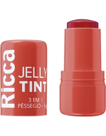 RICCA BASTAO BATOM/BLUSH/SOMBRA PESSEGO 3EM 1 5GR BELLIZ
