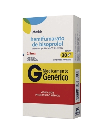 G.HEMIFUMARATO DE BISOPROLOL 2,5MG 30CPR PHARLAB