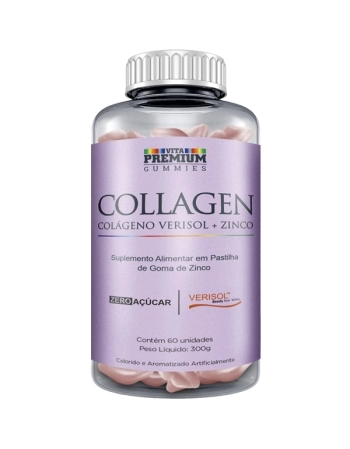 COLLAGEN COLAGENO VERISOL ZERO ACUCAR C/60 GOMAS UVA GUMMIES