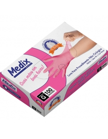 LUVA NITRILICA S/PO AZUL PP 100UN MEDIX