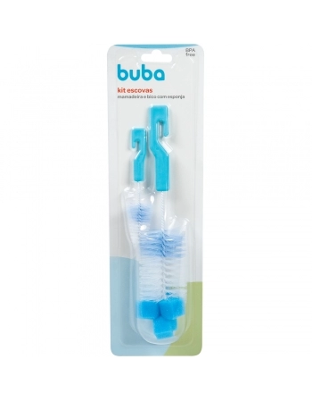 BUBA ESCOVA MAMADEIRA E BICO C/ESPONJA AZUL
