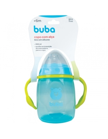 BUBA COPO TREINAMENTO C/ALCA REMOVIVEL AZUL 300ML