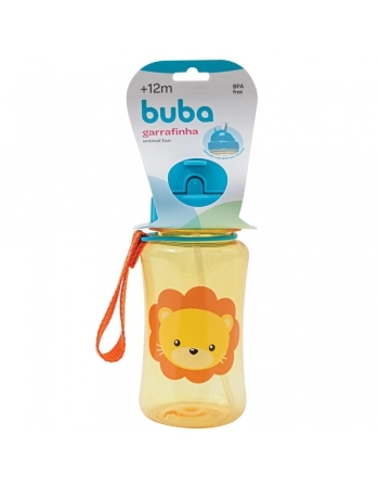 BUBA GARRAFA 350ML ANIMAL FUN LEAO