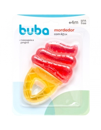 BUBA MORDEDOR C/AGUA SORVETE ROSA/AMARELO