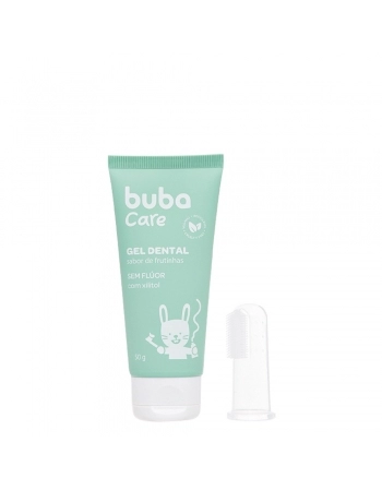 BUBA CARE GEL DENTAL FRUTAS S/FLUOR C/ESCOVA C/XITILOL 50G