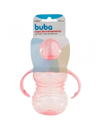 BUBA COPO TREINAMENTO C/ALCA REMOVIVEL ROSA 260ML