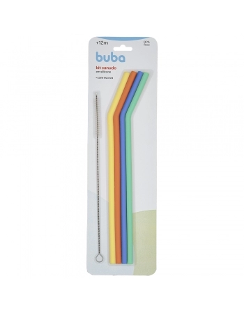 BUBA KIT CANUDOS DE SILICONE C/ESCOVA LIMPEZA 4UND