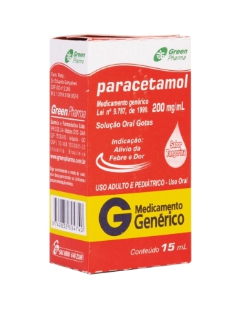 G.PARACETAMOL GTS 200MG 15ML (SABOR TANGERINA) GREENPHARMA