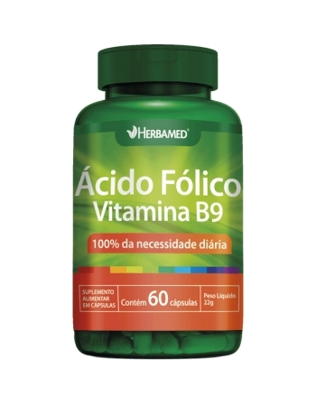VITAMINA B9 ACIDO FOLICO 60 CAPS HERBAMED