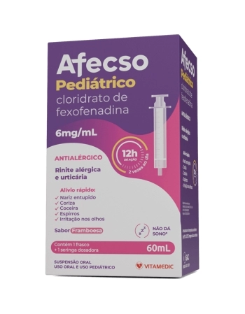 AFECSO PEDIATRICO C/SERINGA DOSADORA FRAMBOESA 150ML VITAMEDIC