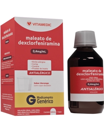 G.DEXCLORFENIRAMINA XPE MORANGO 120ML VITAMEDIC