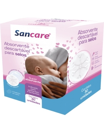SANCARE ABSORVENTE DESCARTAVEL PARA SEIOS 30UN SANFARMA