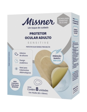PROTETOR OCULAR ADULTO SENSITIVE CX 8UN MISSNER