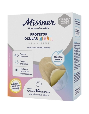 PROTETOR OCULAR INFANTIL SENSITIVE CX 14UN MISSNER
