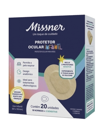 PROTETOR OCULAR INFANTIL CX 20UN MISSNER