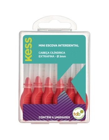 KESS MINI ESCOVA INTERDENTAL CILINDRICA EXTRAFINA 3MM 06UN BELLIZ