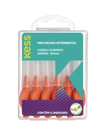 KESS MINI ESCOVA INTERDENTAL CILINDRICA GROSSA 8MM 06UN BELLIZ