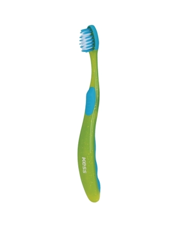 KESS ESCOVA DENTAL INF STEPS 3 C/CAPA PROTETORA AZUL/VERDE BELLIZ