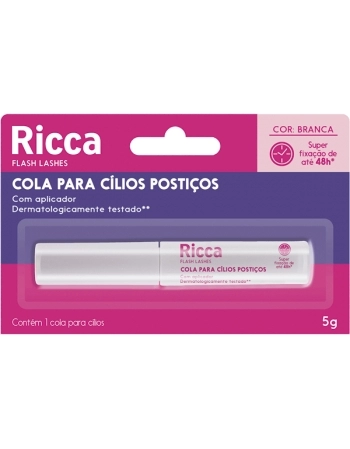 COLA DE CILIOS POSTICOS RICCA 48H BRANCA BELLIZ