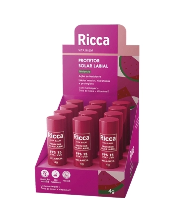 RICCA PROTETOR LABIAL MELANCIA FPS15 12UN BELLIZ