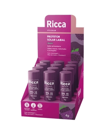 RICCA PROTETOR LABIAL AMORA FPS15 12UN BELLIZ
