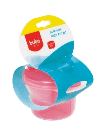 BUBA POTE PARA LEITE EM PO C/DIVISORIA ROSA 300ML