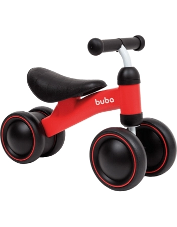 BUBA BICICLETA EQUILIBRIO 4 RODAS VERMELHA