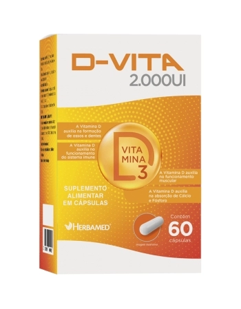 D-VITA VITAMINA D3 2000 60CPS HERBAMED