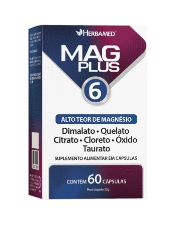 MAGPLUS 6 60CPS (MIX DE MAGNESIO) HERBAMED