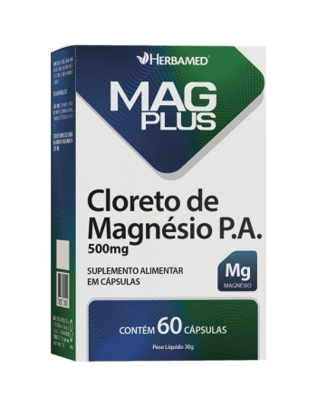 MAGPLUS CLORETO DE MAGNESIO P.A 500MG 60CPS HERBAMED