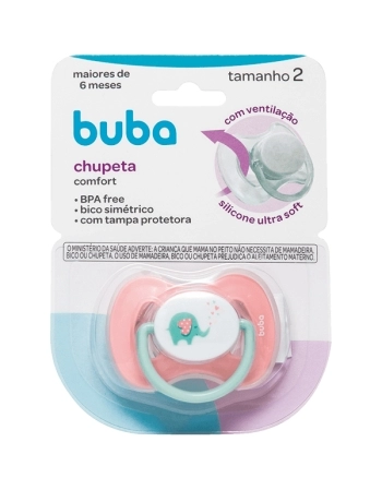 BUBA CHUPETA COMFORT Nº2 ELEFANTINHO ROSA