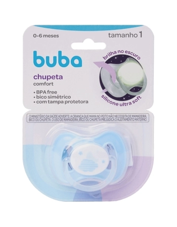 BUBA CHUPETA COMFORT Nº1 NUVEM AZUL C/TAMPA PROTETORA