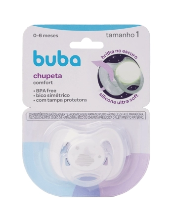 BUBA CHUPETA COMFORT Nº1 NUVEM CINZA C/TAMPA PROTETORA